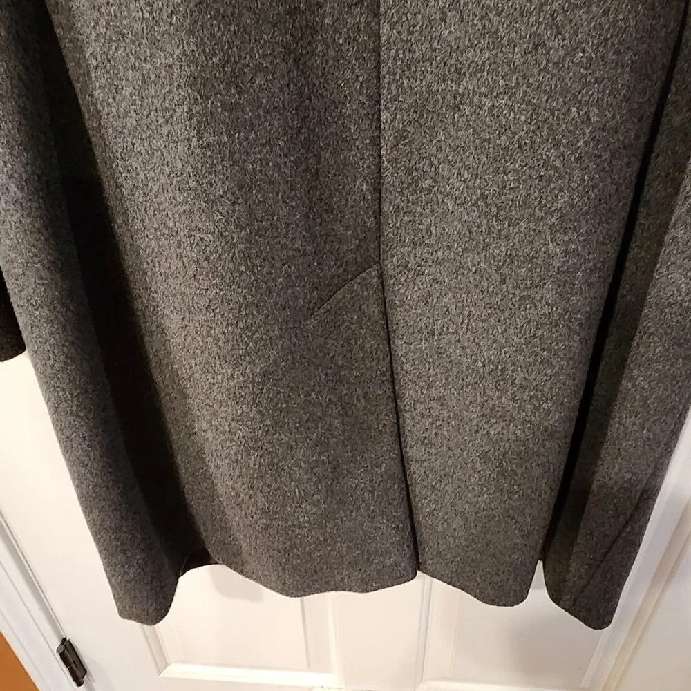 LAUREN Ralph Lauren Reefer Wool Blend Coat Charcoal Gray Grey Womens Size 10 - Picture 7 of 10